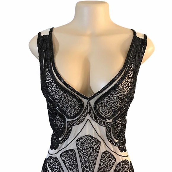 Unique Vintage Flapper-like Sheer Dress NWT - Picture 4 of 13